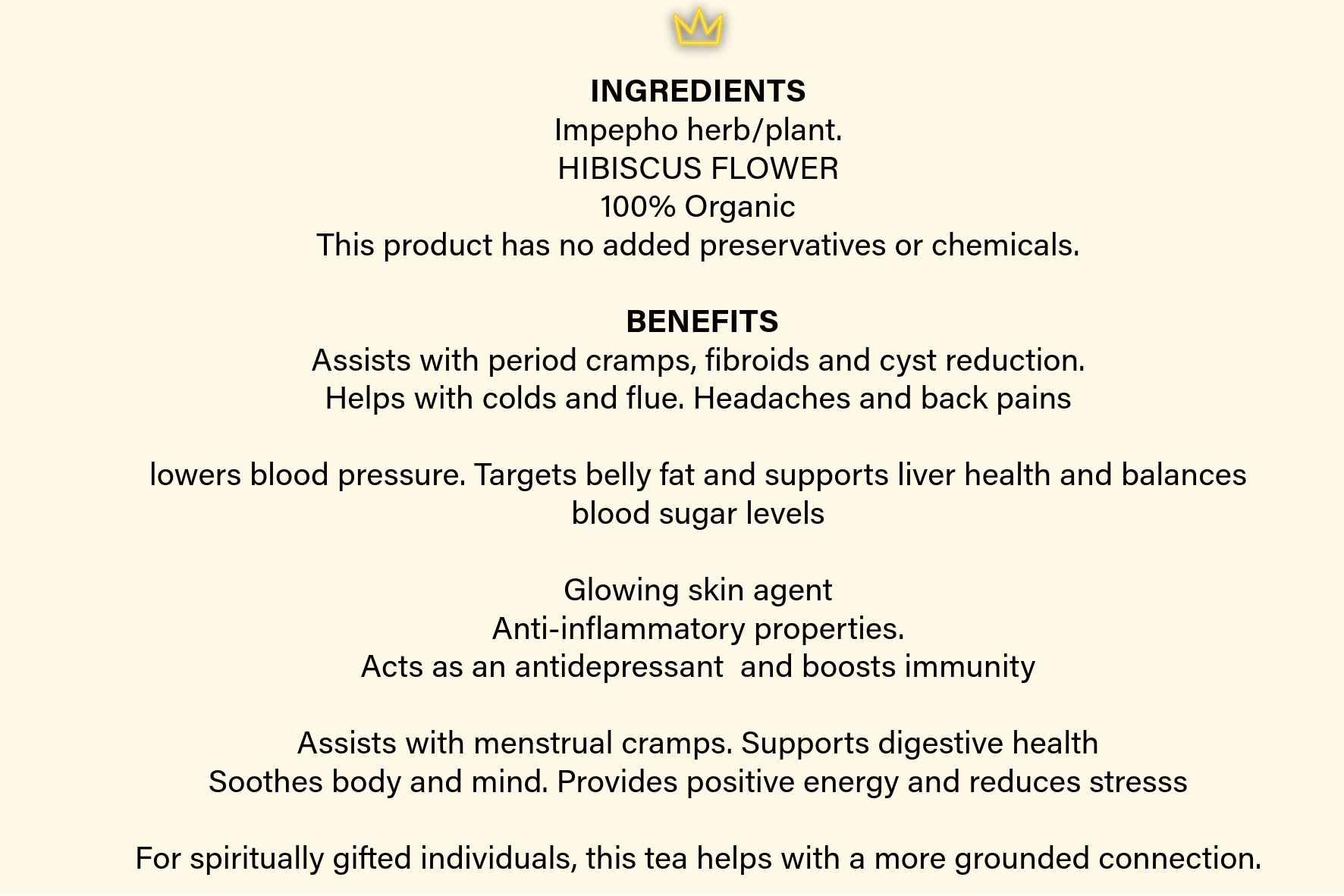 eMakhosini Impepho Tea - FOR WOMEN