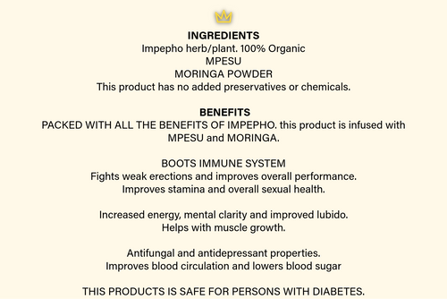 eMakhosini Impepho Tea - FOR MEN